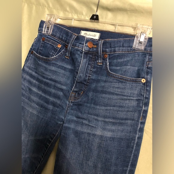 A Madewell Indigo Cali Demi Boot Denim Jeans - Picture 2 of 10